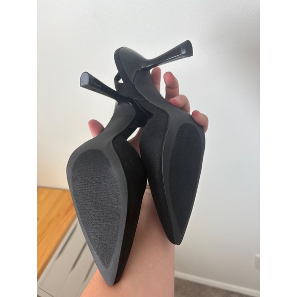 NWT ShoeDazzle Brit Sling-Back Flared Pump – Black – Women's 7.5 / EU 38 - Picture 4 of 5